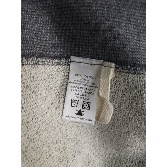 Reigning Champ Side Zip Fleece Crewneck Sweatshirt Mens Small - Picture 8 of 8